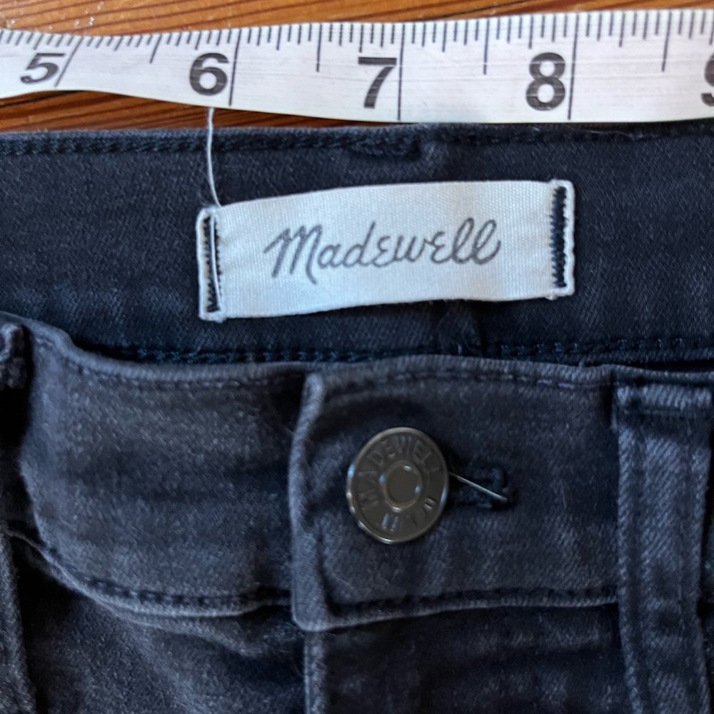 Madewell Black High-Rise skinny Straight Jeans
